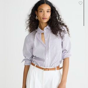 J.Crew Garçon classic shirt in striped cotton poplin